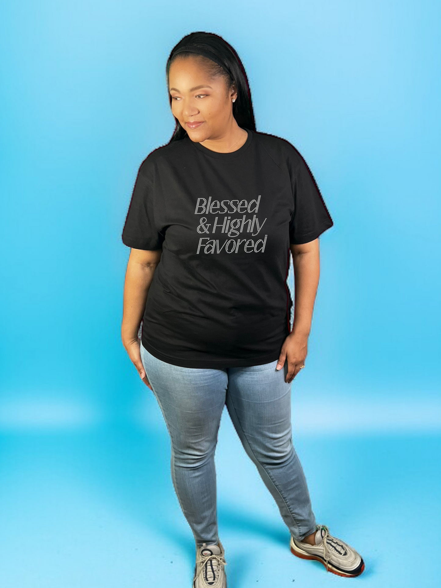 Blessed and Highly Favored Rhinestone T-Shirt