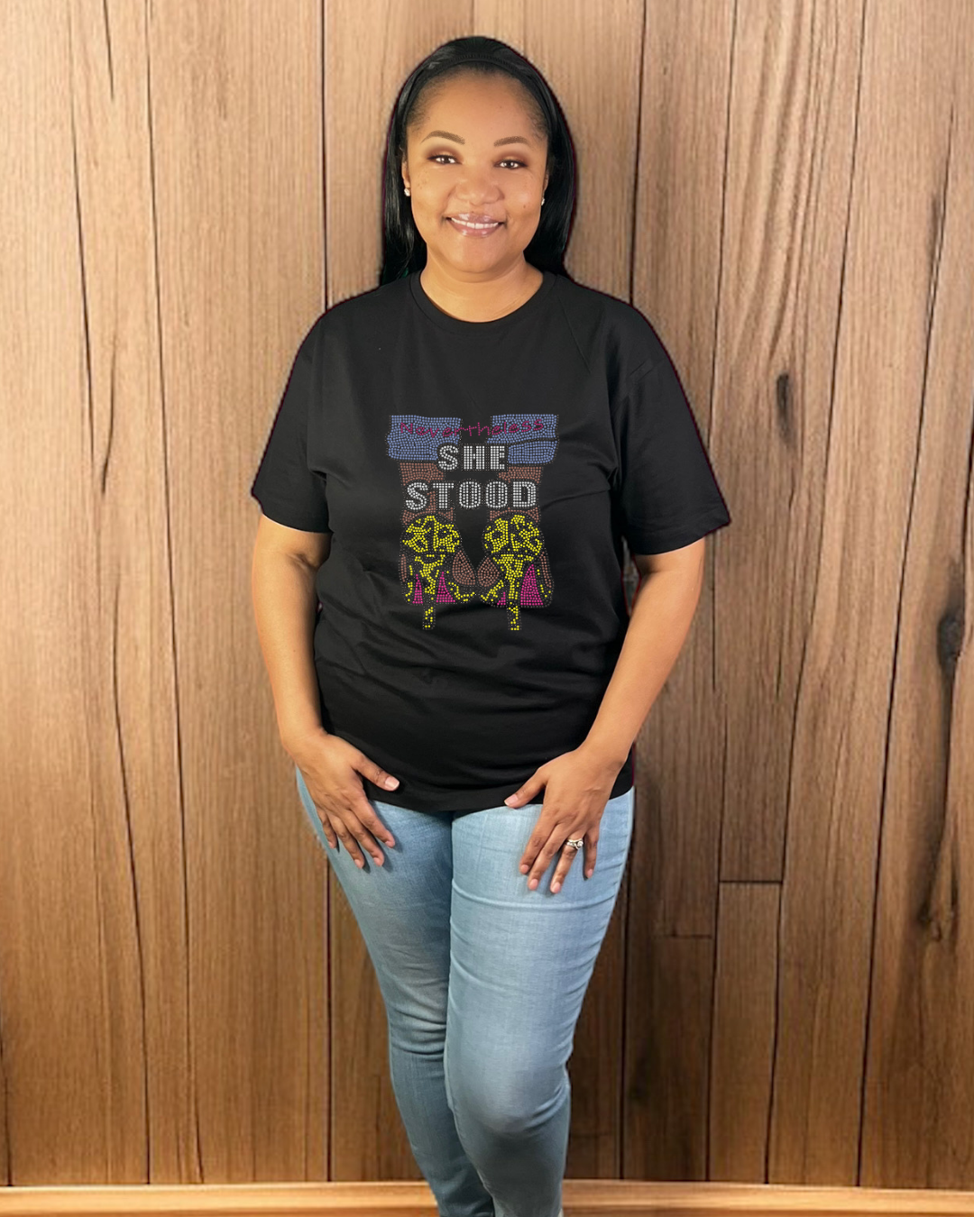 Nevertheless She Stood Rhinestone T-Shirt