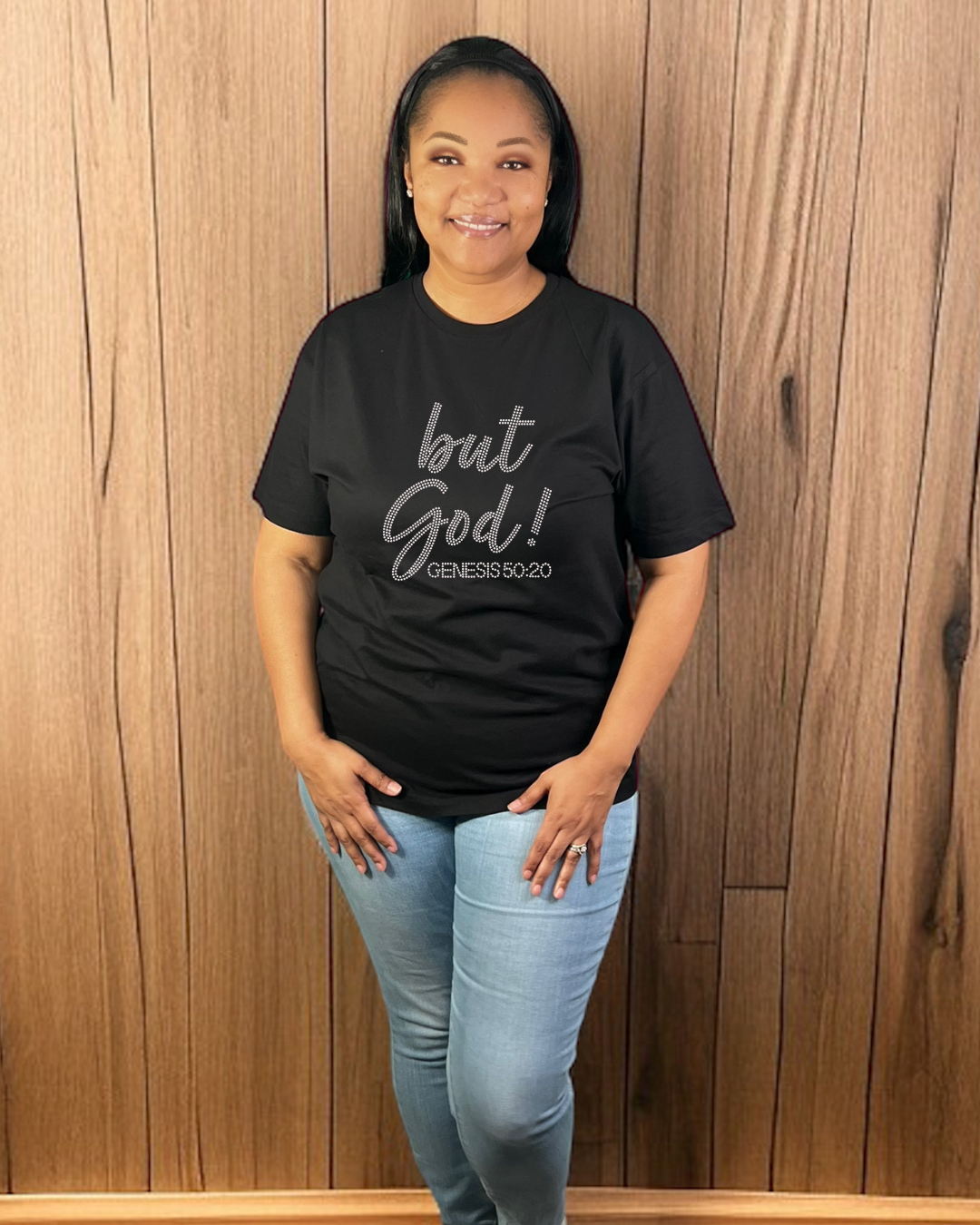 But God! Rhinestone T-Shirt