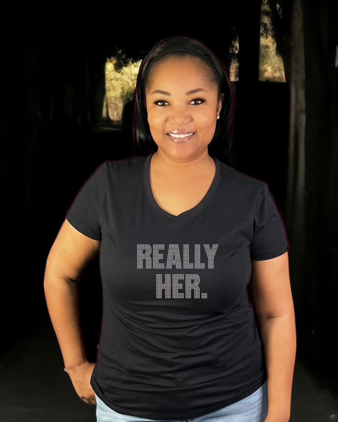 Really Her Rhinestone T-Shirt