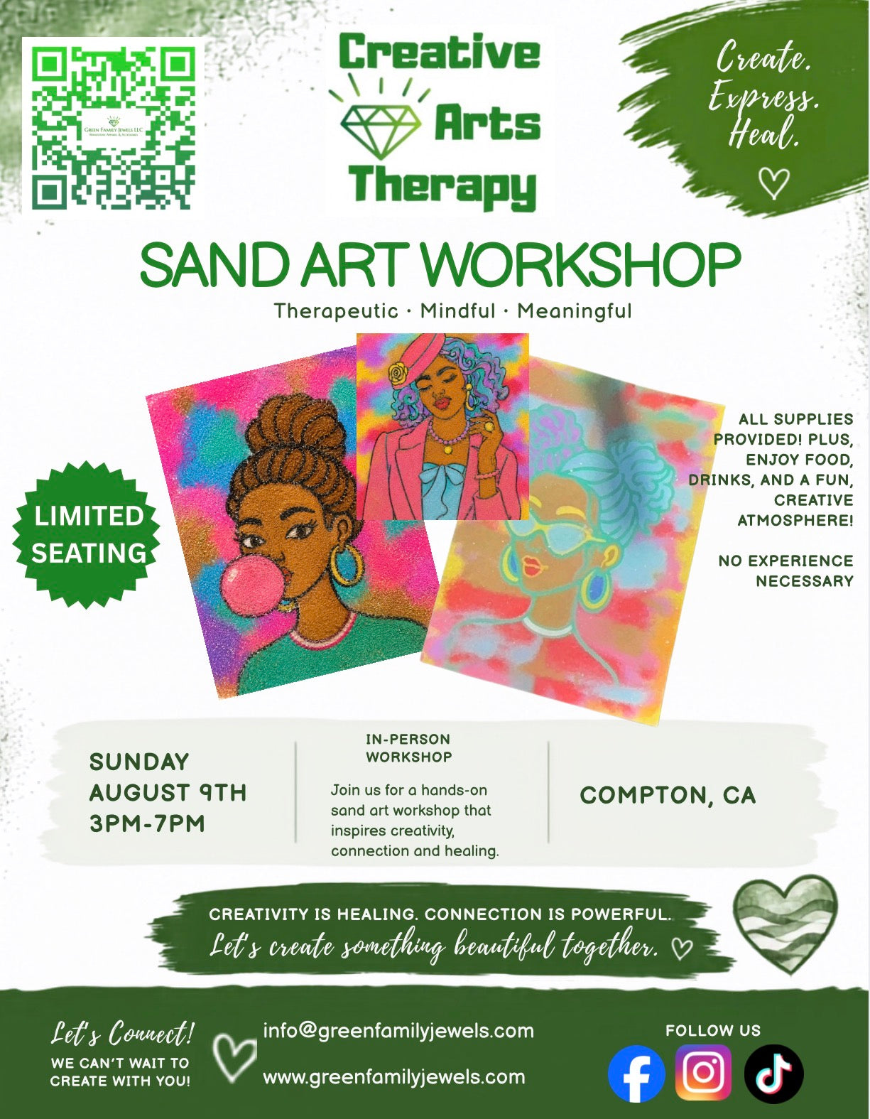 Creative Arts Therapy Workshop Sunday, 8/9