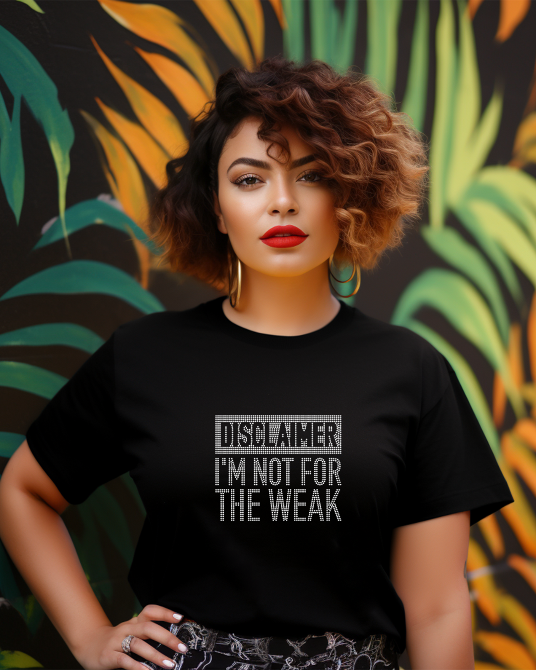 Disclaimer I'm Not For The Weak Rhinestone T-Shirt