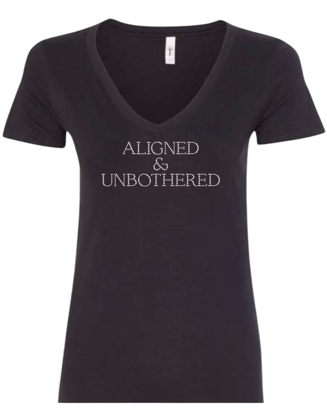 Aligned & Unbothered Rhinestone T-Shirt