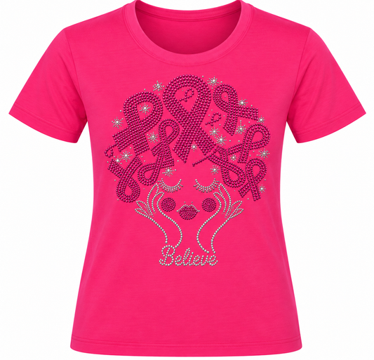 Believe Bling Rhinestone T-Shirt