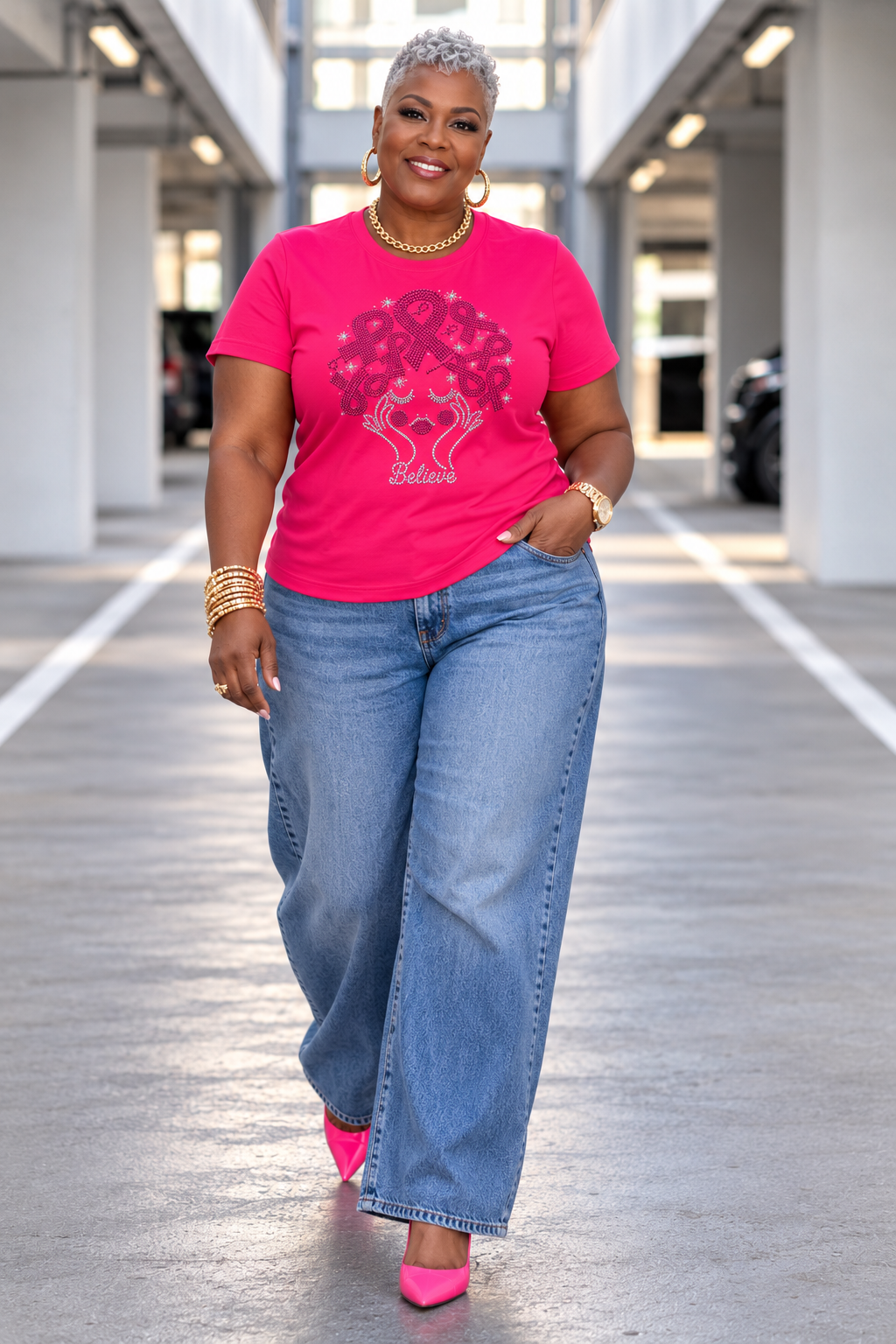 Believe Bling Rhinestone T-Shirt