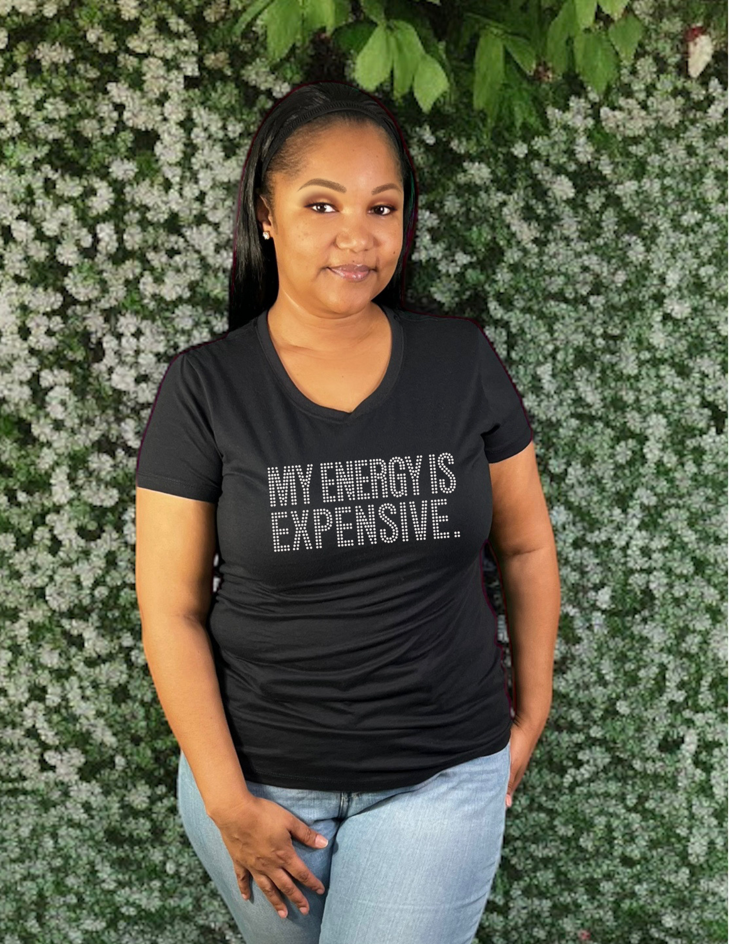 My Energy is Expensive Rhinestone T-shirt