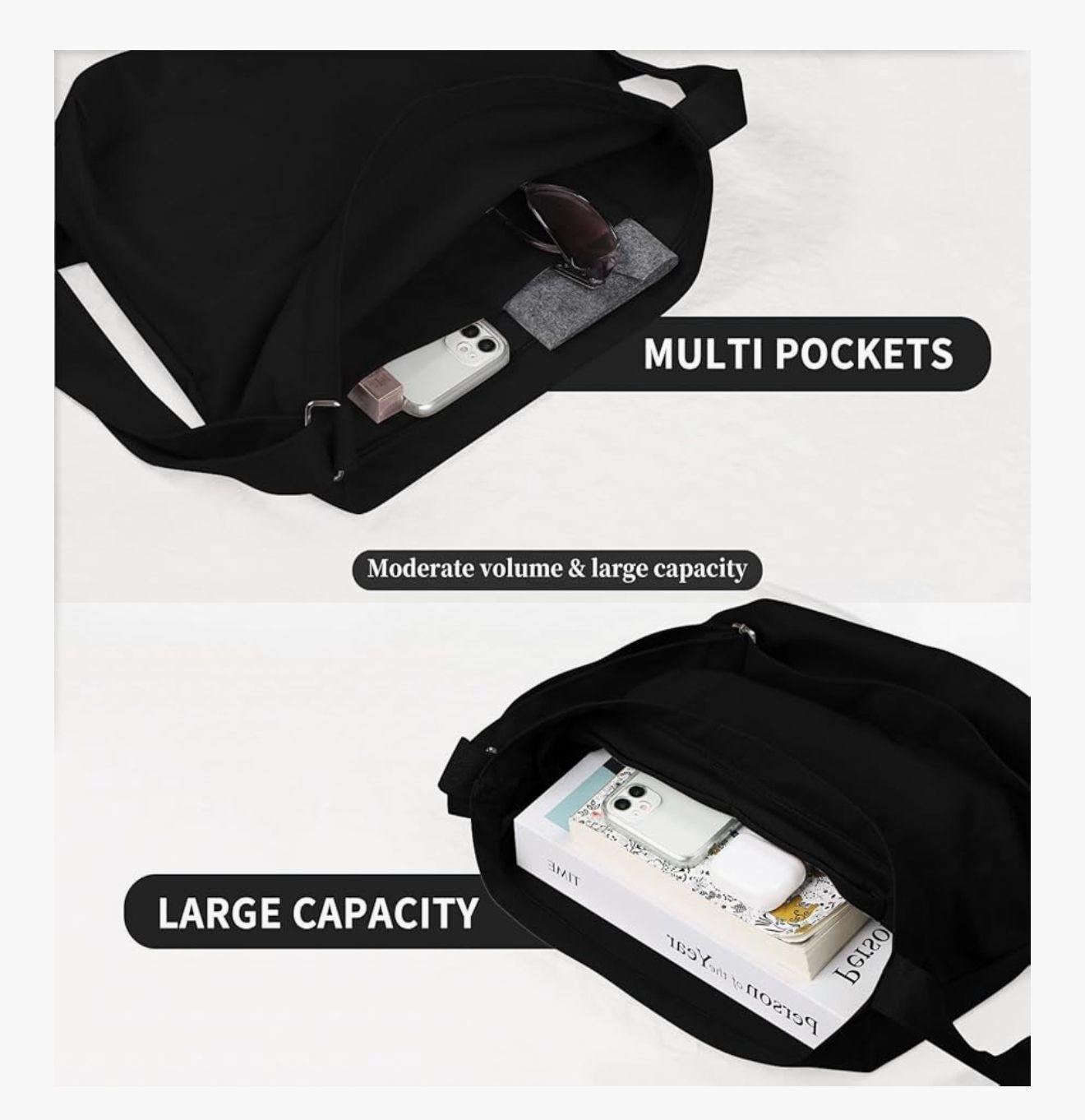 Gifted By Mindset Rhinestone Crossbody Tote Bag