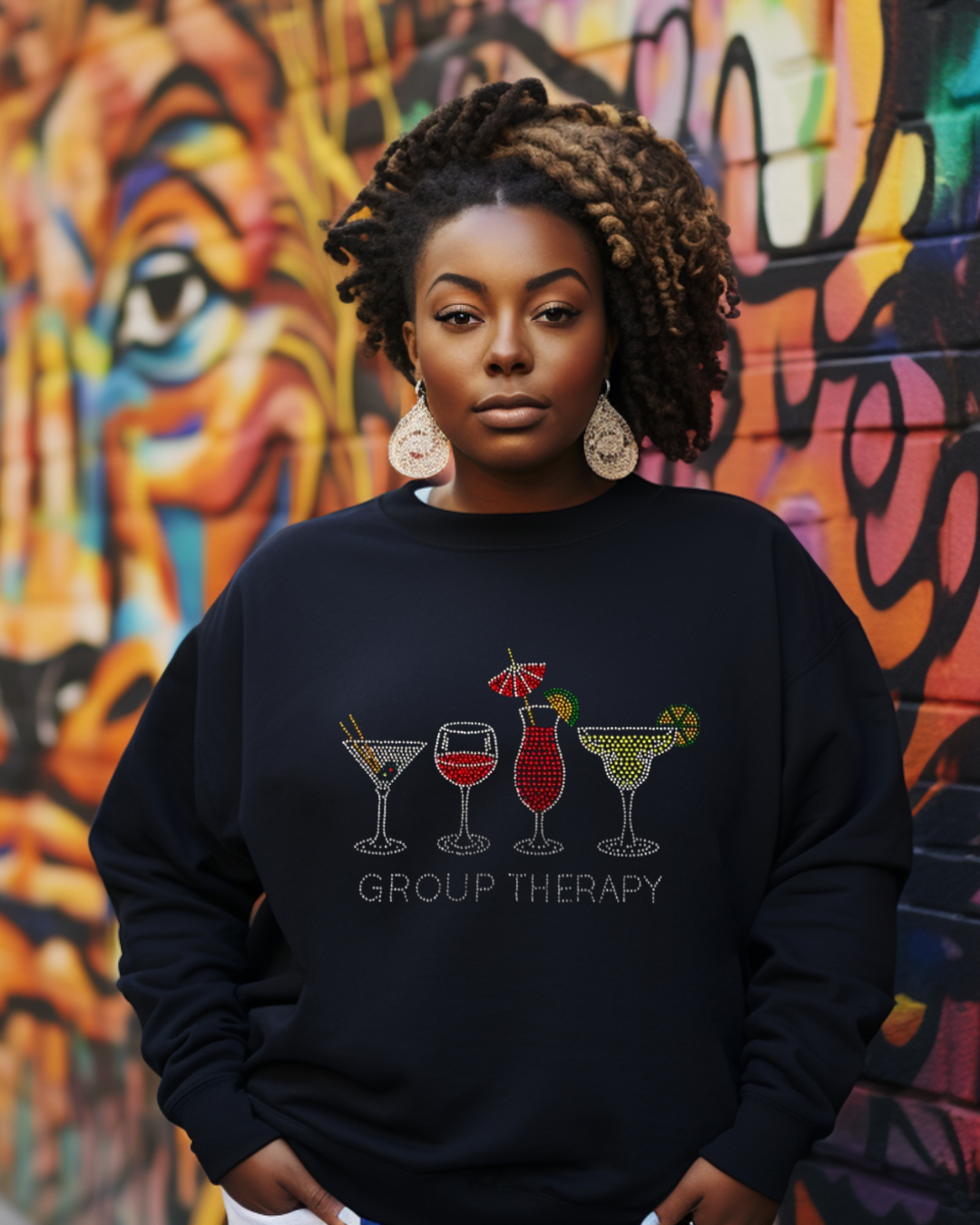 Group Therapy Rhinestone Sweatshirt